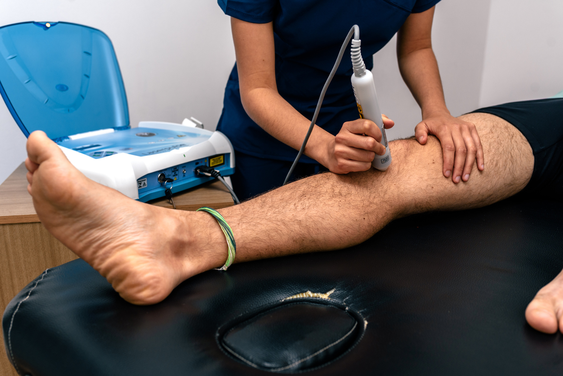 Ultrasonic treatment in Physiotherapy Clinic